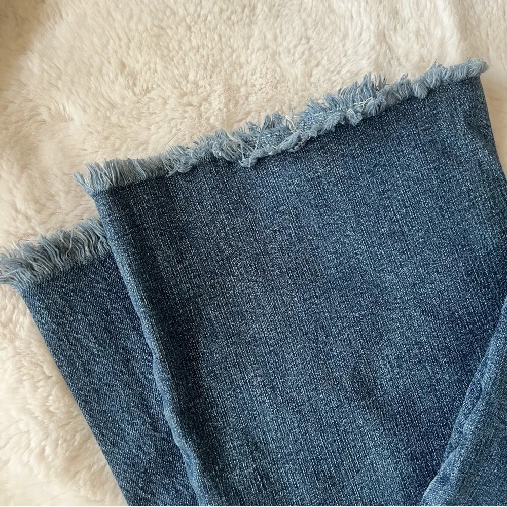 Cropped ankle flare jeans